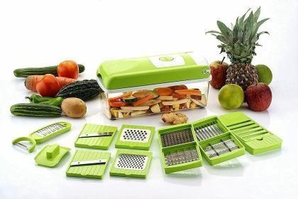 12 in 1 Multi-Purpose Vegetable and Fruit Chopper Green Kitchen Tool Set